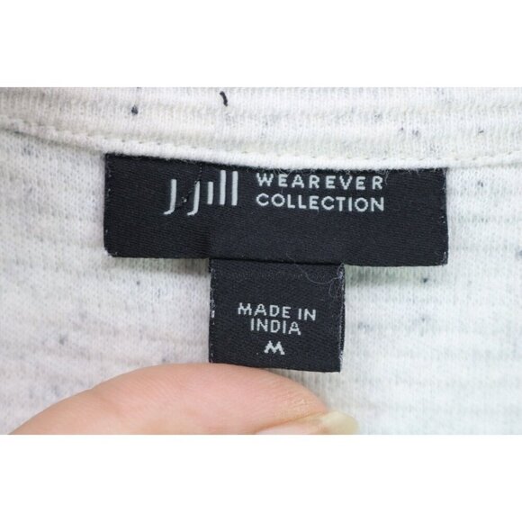 J.Jill Wearable Long Sleeve Ribbed Neutral Tunic Top-Size Medium - Picture 5 of 10